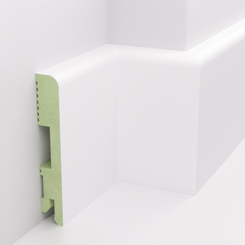 Listwa przypodłogowa lakierowana biała, MDF wilgocioodporny, FOGE LB1 - 10cm